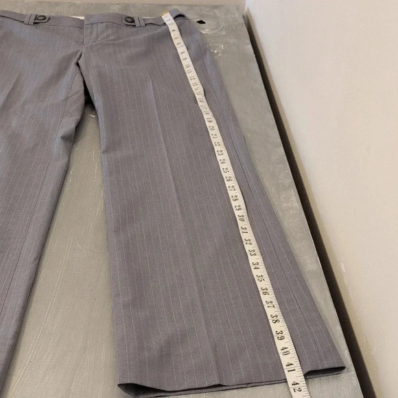 BANANA REPUBLIC JACKSON-FIT GRAY STRIPE 95% WOOL STRETCH DRESS WORK PANT SZ 10 - Picture 8 of 15